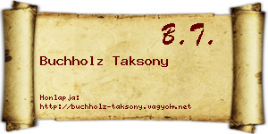 Buchholz Taksony névjegykártya